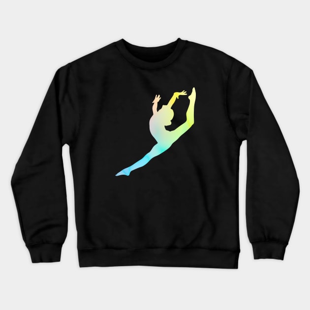 Gymnast Silhouette Crewneck Sweatshirt by sportartbubble